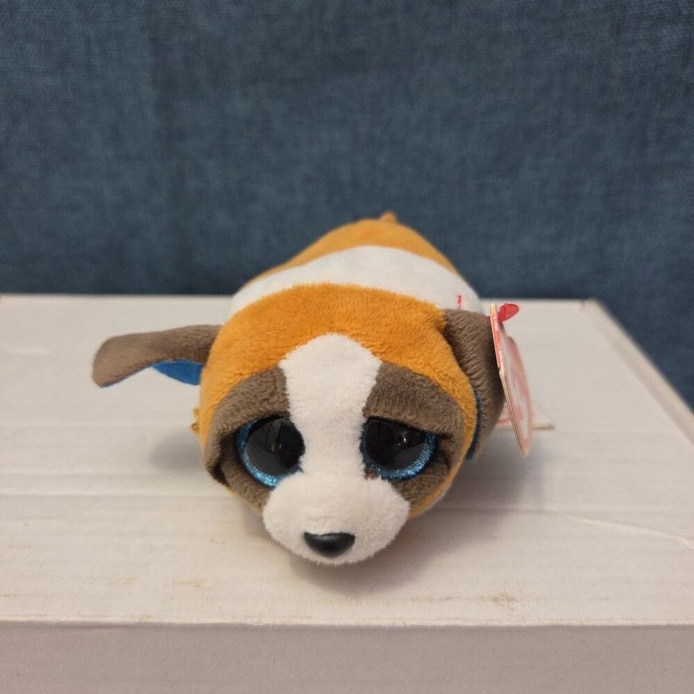 Ty Teenie Tys Gypsy St Bernard Dog Stackable Plush Blue Glitter Eyes MWMT 42205 - Picture 2 of 16